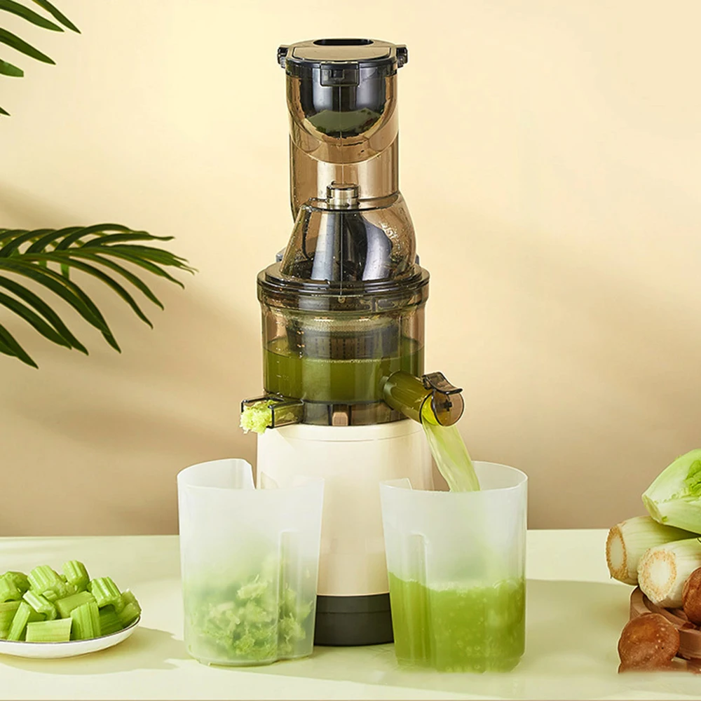 300W 80MM Large Diameter Home Electric Slower Juicer Kitchen Fresh Fruit Cold Press Juicer Slag Juice Separation Juice Machine