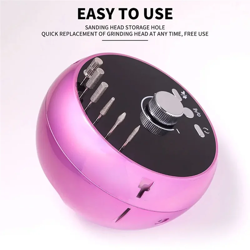 EAS-Electric Nail Drill Professional Manicure Machine Brushless Motor Nails Sander Set Nail Polisher Equipment US PLUG