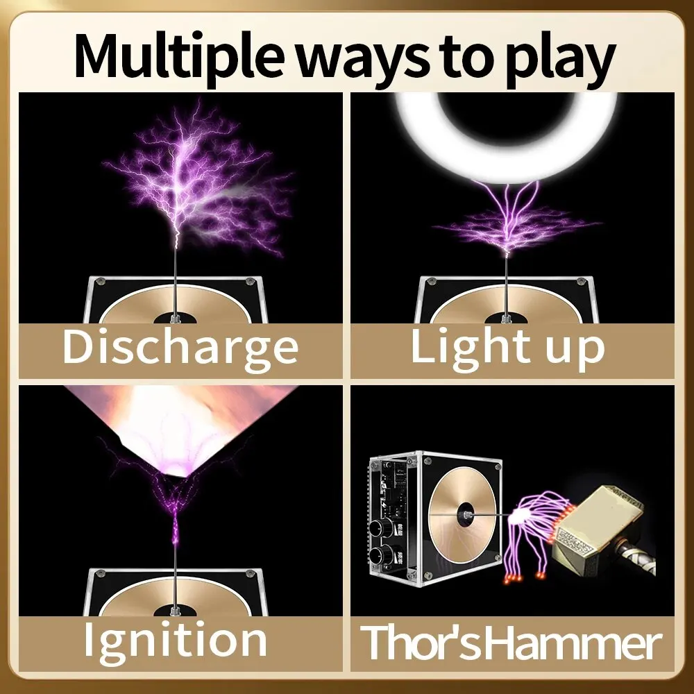 Wireless Music Tesla Coil Touchable Artificial Lightning Arc Plasma Loudspeaker Desktop Toy Electric Power Wireless Transmission