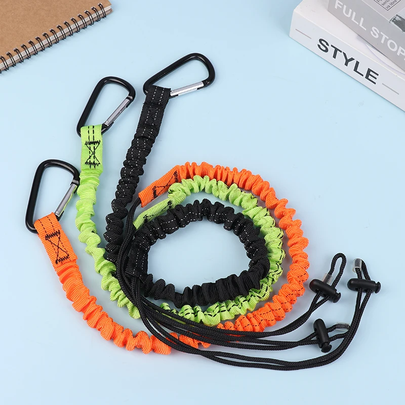 มืออาชีพระดับความสูงป้องกันความปลอดภัยยืดหยุ่นบัฟเฟอร์ carabiner เชือกป้องกัน