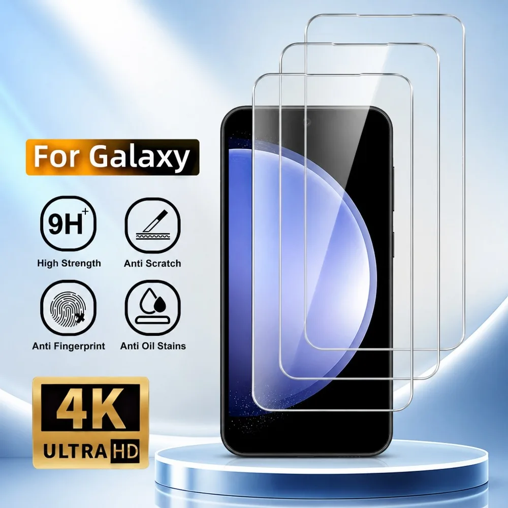 3PCS Tempered Glass For Samsung Galaxy S24 Ultra S24+ Screen Protector For Samsung Galaxy S24 S24 FE Anti-Scratch Anti-Shatter