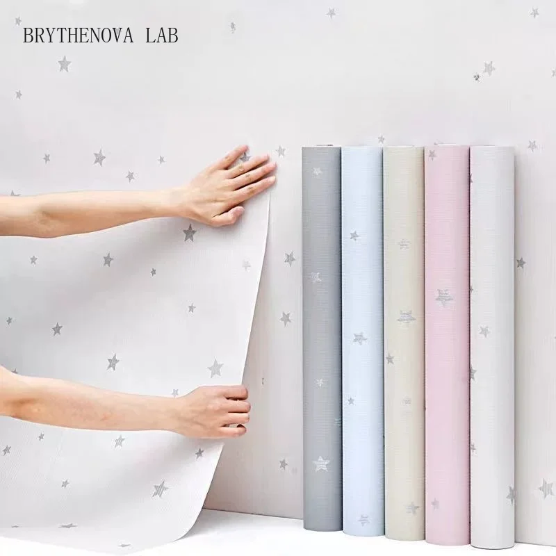 40cm*5m Rural Star Wallpaper Warm Bedroom Self-adhesive Wallpapers TV Wall Background Decoration Stickers Waterproof Home
