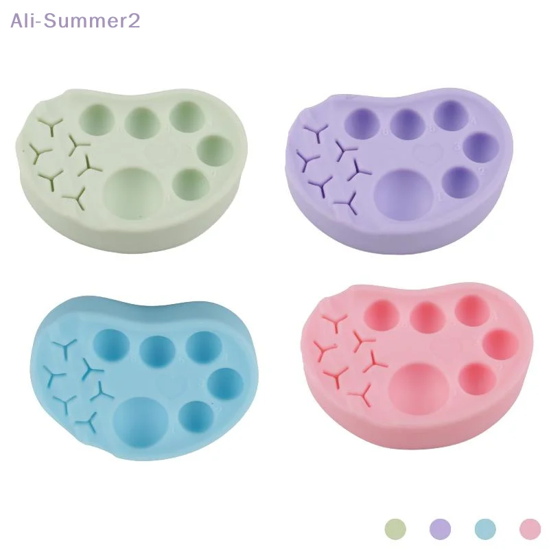 {MX} 多機能シリコンネイルアートパレット、まつげ接着剤ホルダー、タトゥーカラーミキシング、メイクアップパレット