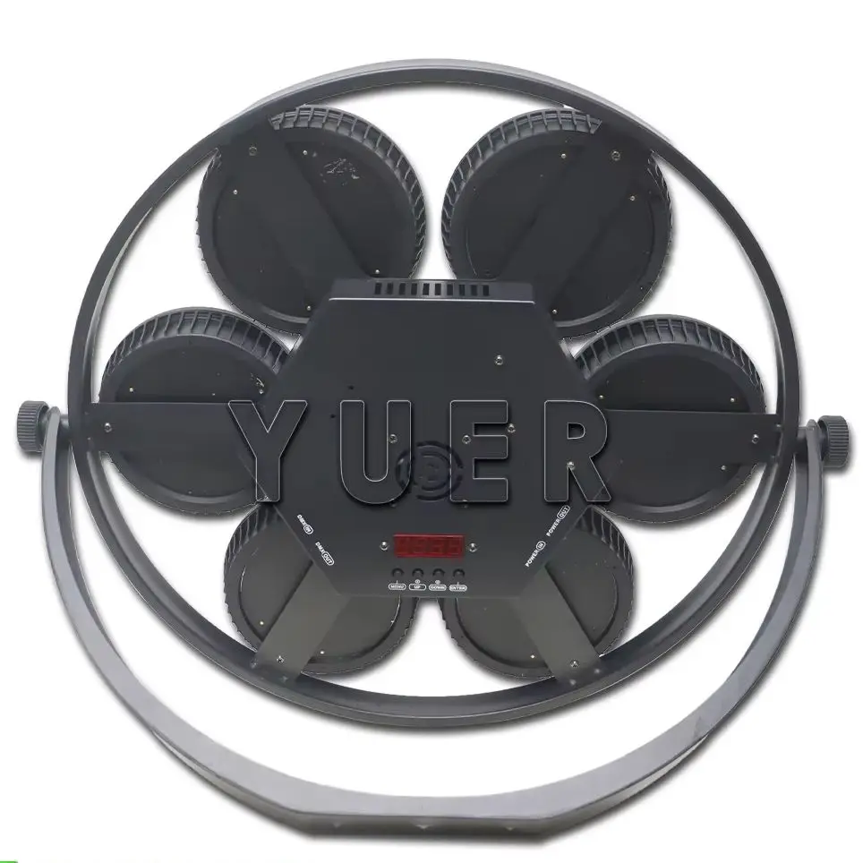 YUER LED 7x50w COB Strobe Background RGB Auxiliary Lights Wash Flash Effect Retro Stage Lighting For Dj Disco Club Wedding Party