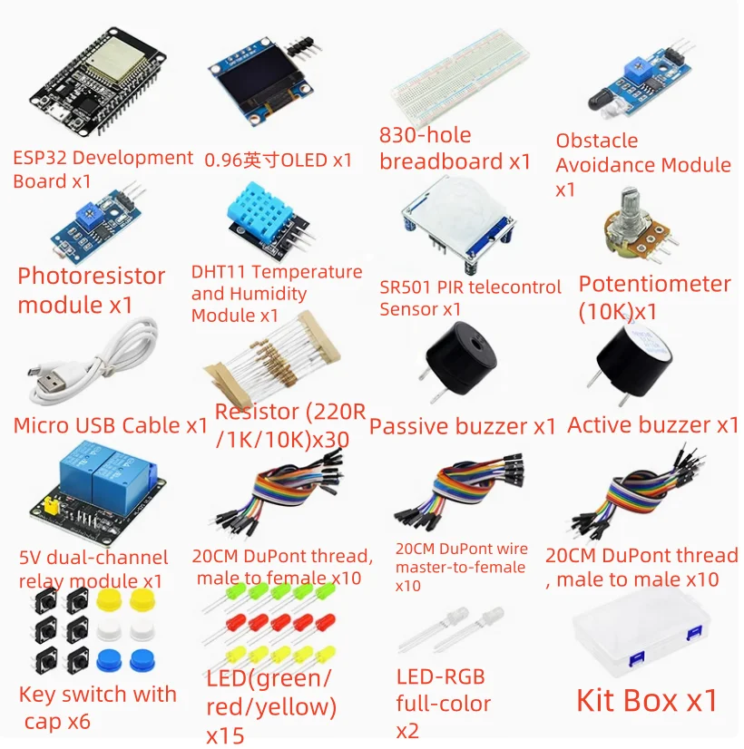 Starter Kit modulo ESP32 Starter Kit per modulo WIFI ESP32 ESP-32S