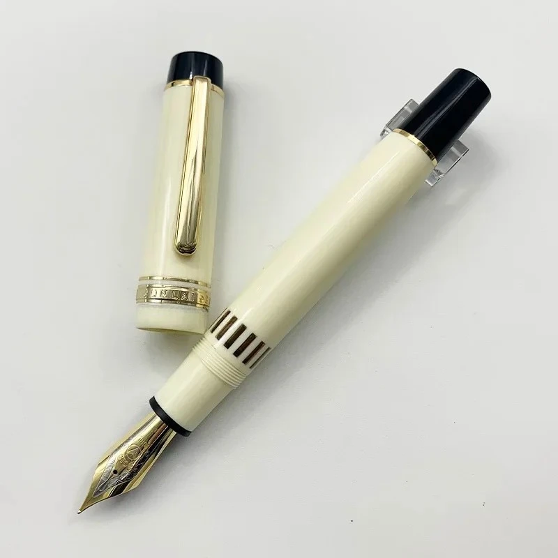 

WingSung/JUNLAI Large 930 Resin Piston Fountain Pen N0.9 Iraurita F/M/B Nib Gold/Silver Clip Business Student Writing Gift Pen