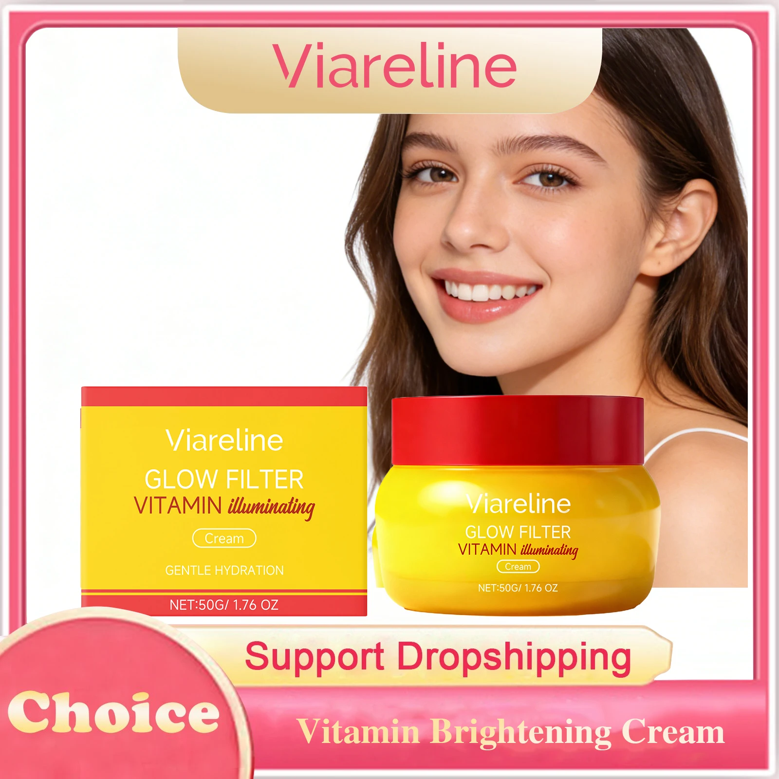 Vitamin Brightening Cream Hydrating Firming Glowing Smoothing Repairing Stabilizing Lighten Melanin Barrier Protection Day Cream