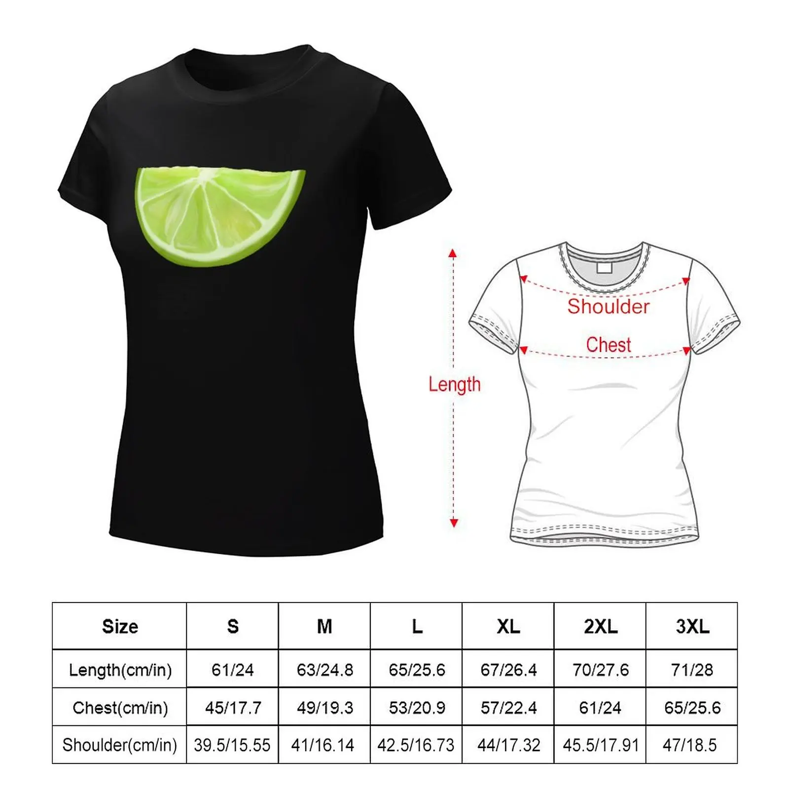 Green Watercolor Juicy Lime Slice T-shirt anime clothes vintage clothes aesthetic clothes white t-shirts for Women