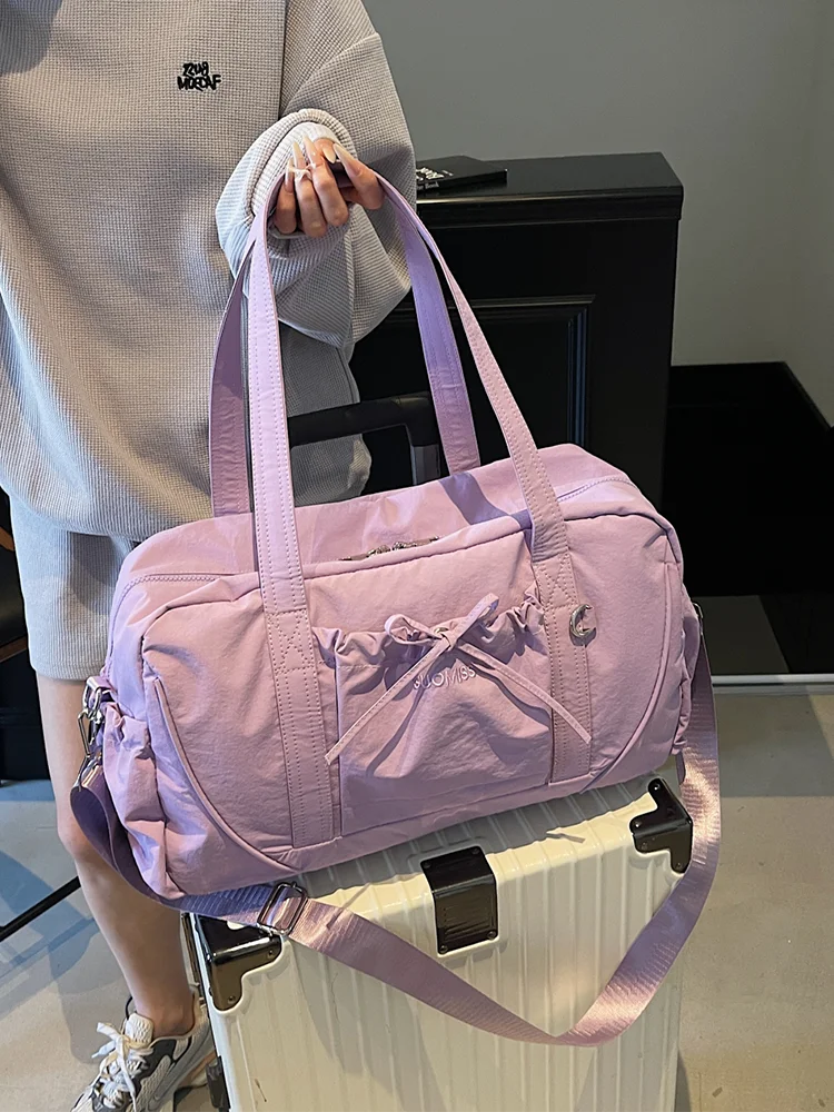 Große Kapazität Yoga Fitn Bag Damen Umhängetasche Reisetasche kann auf Lage Bag montiert werden Wasserdichte Polyester-Sporttasche