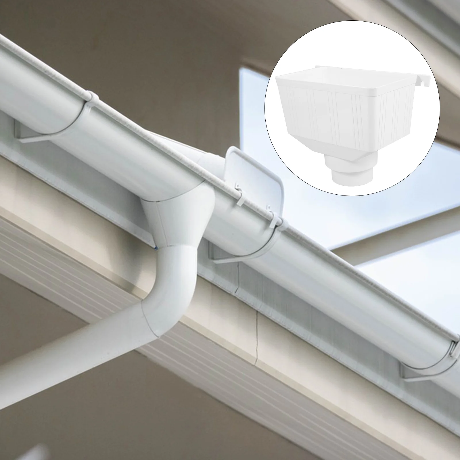 

Round Drain Wide Pvc Spout Downspout Gutter Drainage Connector