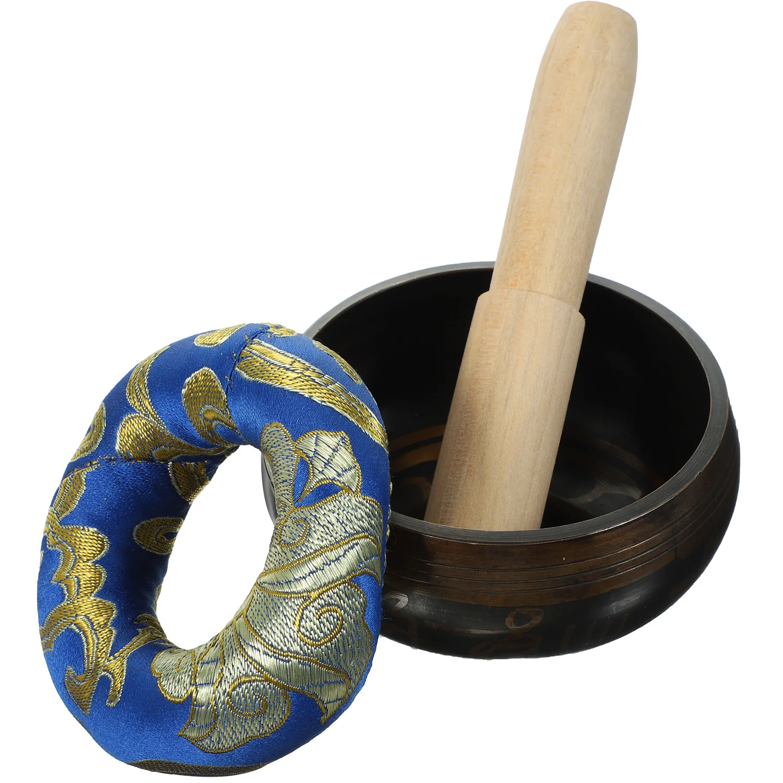 

1Set Buddhist Ode Bowl Meditation Bowl Set Wood Rod Craftsmanship Perfect Lightweight Durable Meditation Tool