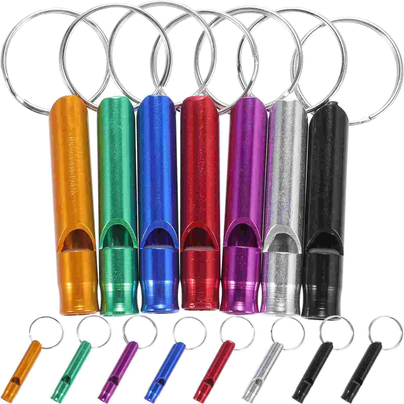 15 Pcs Outdoor Decor Aluminum Alloy Whistle Keychain Decorative Hiking Dog Hanging