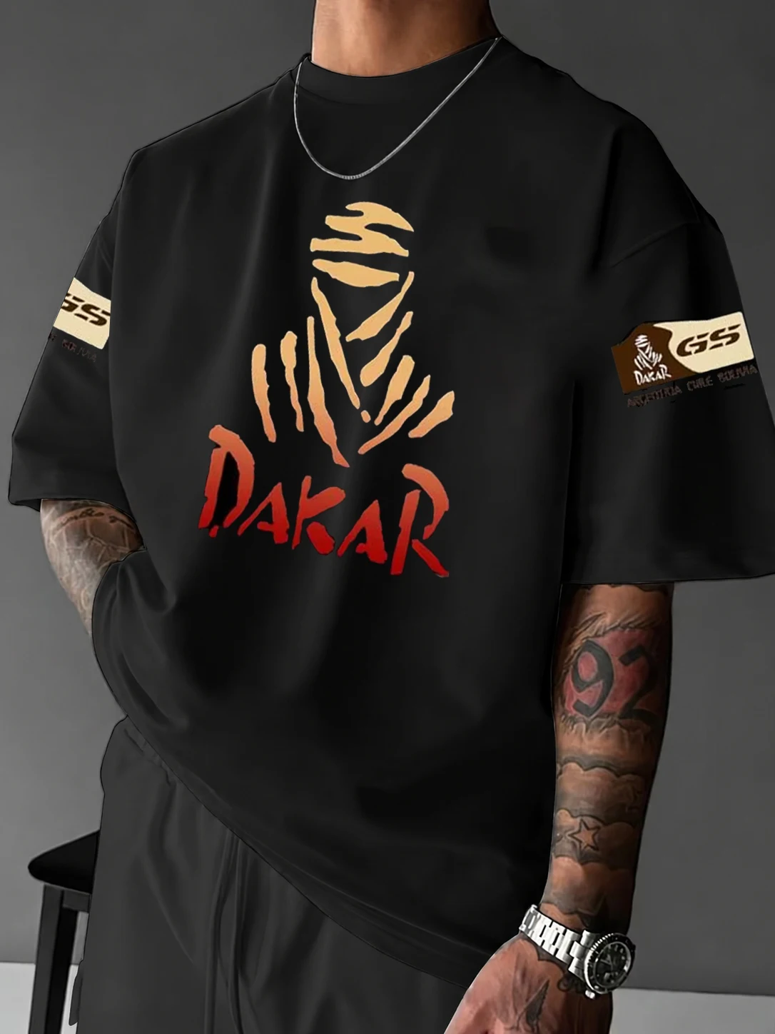 2026 New High Quality Fashion Motorcycle Racing Car Print Men's and Women's Large Size T-Shirts Round Neck Loose Short Sleeves