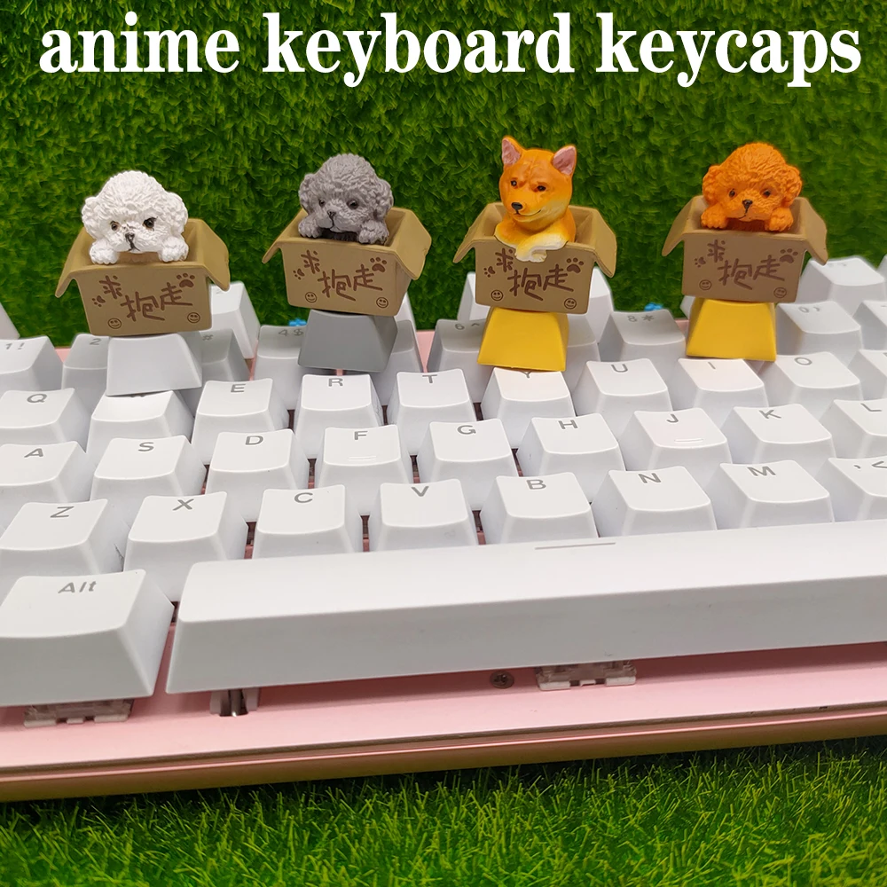 Anime Cartoon Cute Dog Diy Personalized Design Doll Mechanical Keyboard Keycaps Handmade Kawaii Esc Key Decorative Accessories