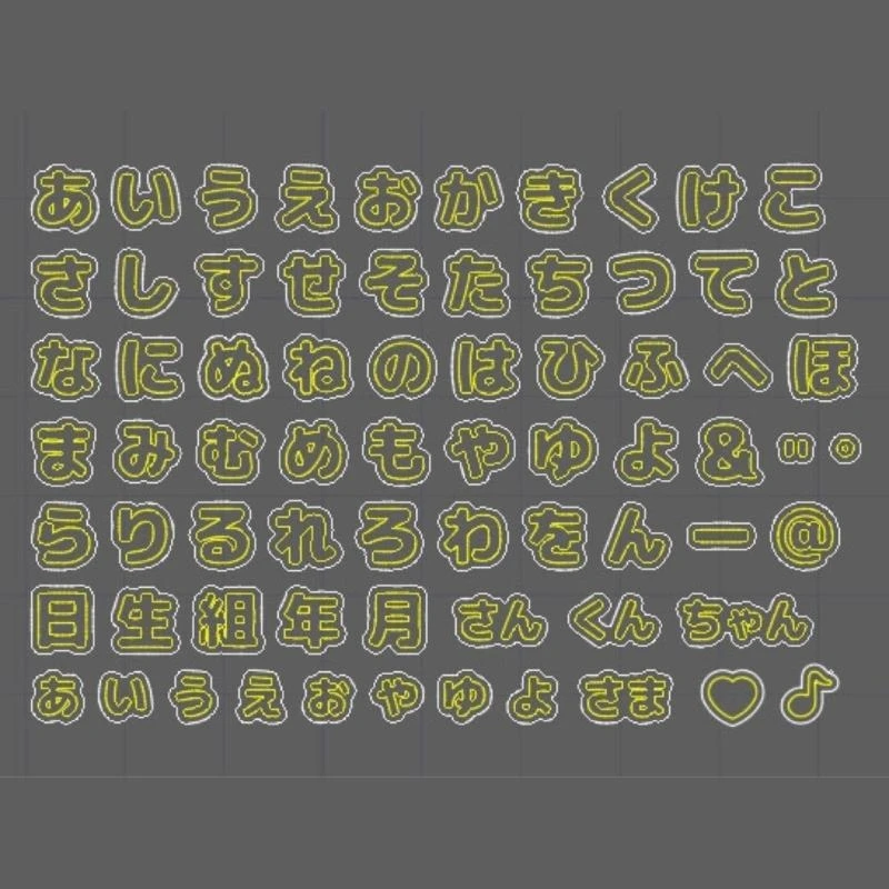 Y5GC Art Decorations Mold 3D Silicone Art Template Japanese Alphabets Mold