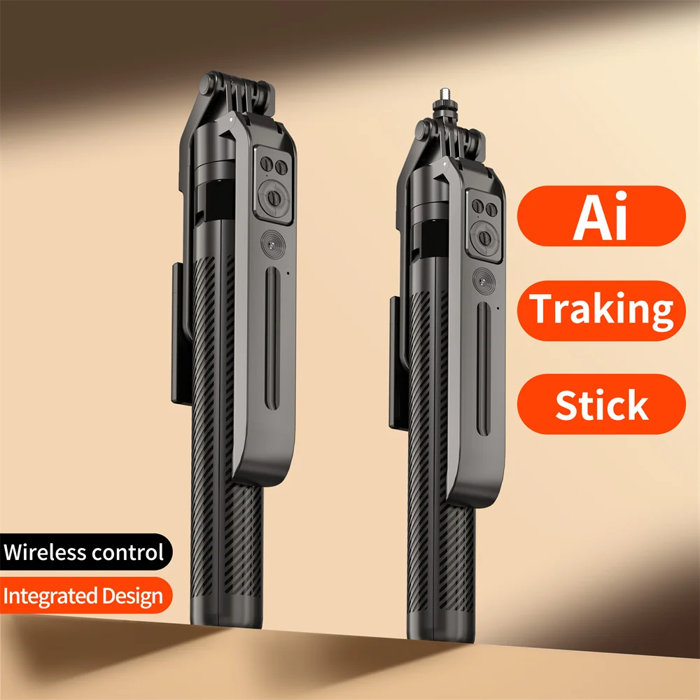 FANGTUOSI جديد ترايبود مثبت Gimbal لكاميرا الهواتف الذكية ، حامل ثلاثي القوائم بلوتوث Selfie عصا بين قوسين AI متابعة حامل