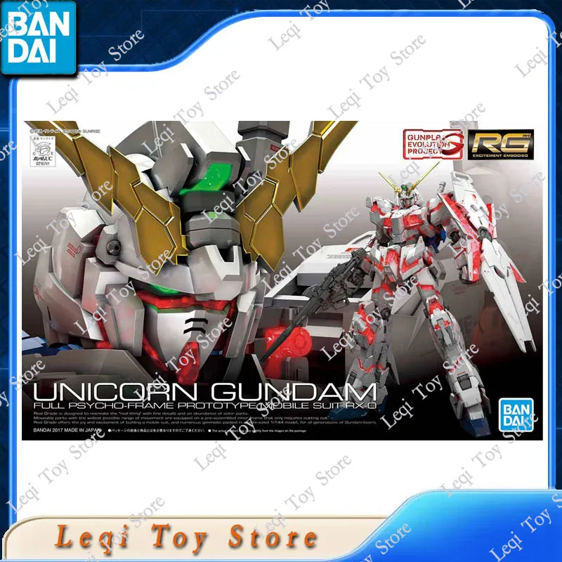 Bandai Origineel Echt Op Voorraad RG 25 1/144 RX-0 UNICORN GUNDAM Actie Anime Figuren Speelgoed Cadeau Montagemodel Ornamenten