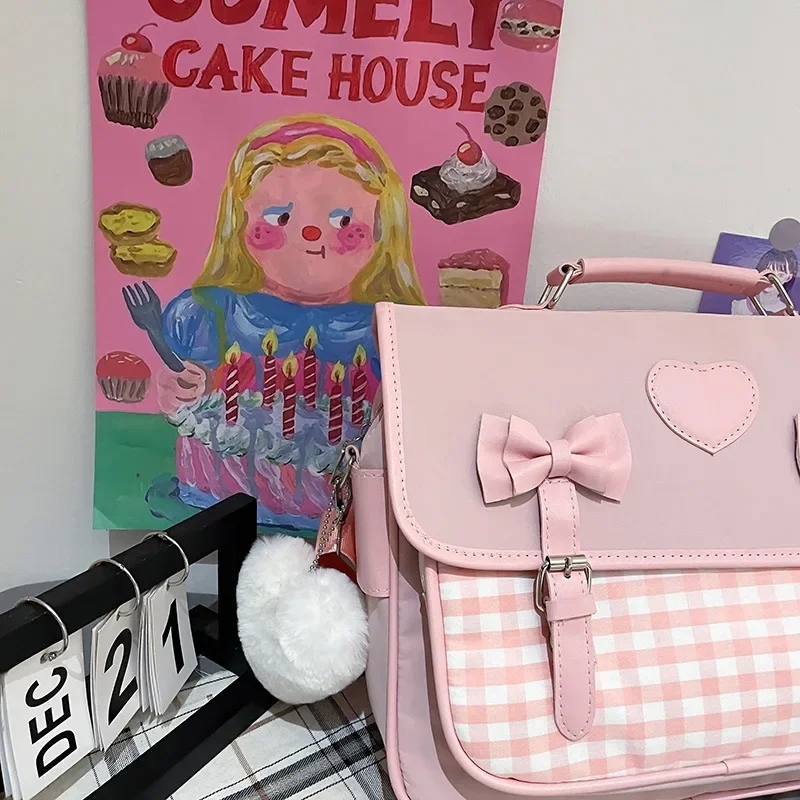 Cute Backpacks For Women Teenagers Girls Students Schoolbag Trendy Travel Bag Y2k Backpack Handheld Shoulder Crossbody Bags