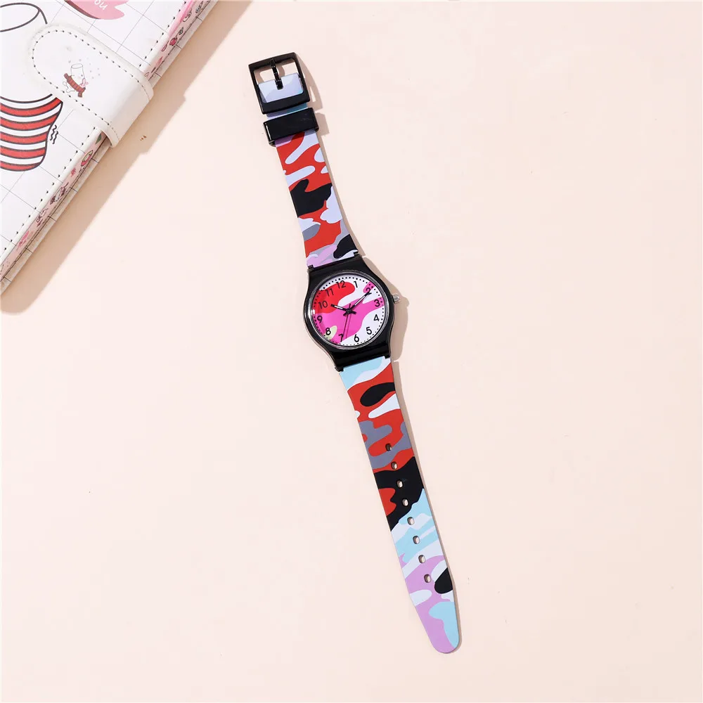 fashion camouflage strap Cartoon watch kids