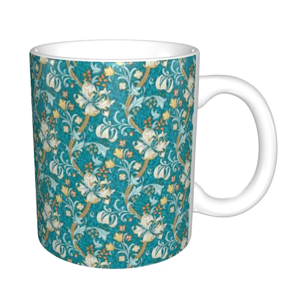 Personalized William Morris Vintage Willow Bough Mugs DIY Ceramic Tea Milk Coffee Cups