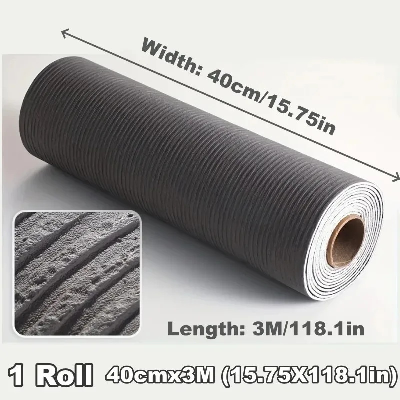 Artificial Thin Line Foam Wallpaper for Living Room Flowing Stone Texture Self-adhesive Wall Sticker with Aluminum Foil Bottom