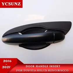 ABS Door Handle Inner Trims For Toyota Hilux Revo Rocco 2016 2017 2018 2019 2020 2021 2022 2023 2024 2025 4X4 4X2 Car Styling