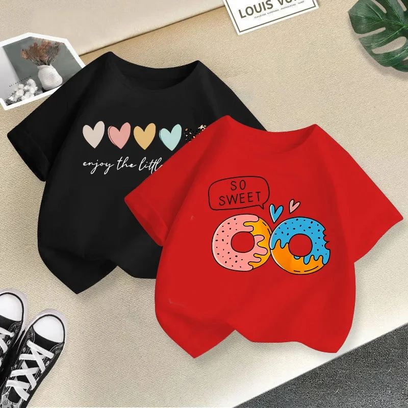 Summer New Children's Clothing Children's T-shirt Boys and Girls Casual Fashion Short-sleeved Baby Half-sleeved Top Base Shirt image 5