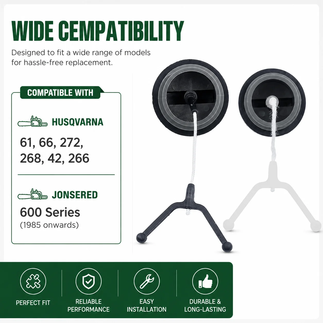 Fuel Tank Cap Oil Cap Set For Husqvarna 61 66 272 268 42 266 & JONSERED 600 Series Replace 501431402 501626602 Chainsaw Parts