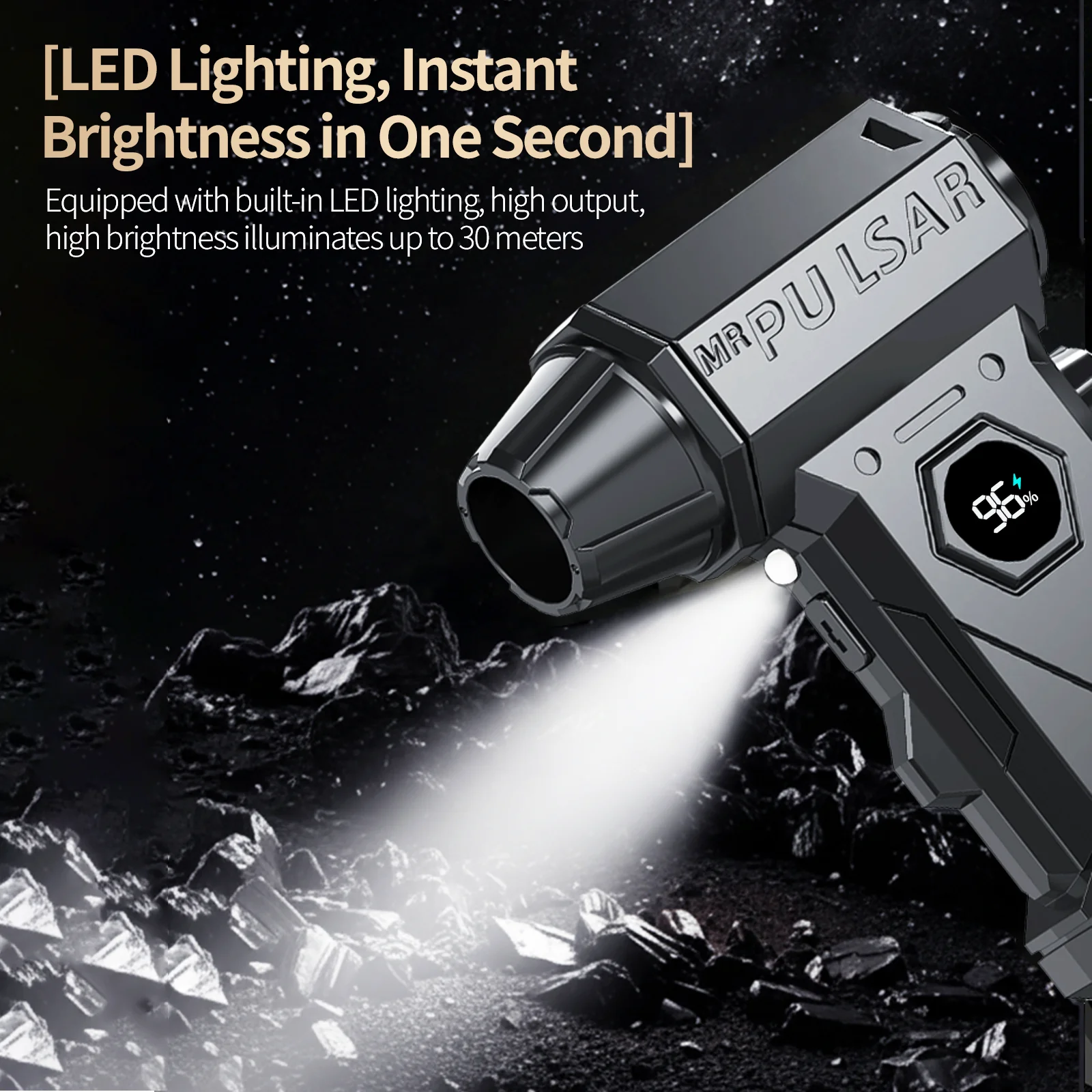 

️ Мощный очиститель X7 | Многофункциональный портативный инструмент для уборки 2-в-1: воздуходувка и пылесборник с дисплеем заряда, 140000 об/мин