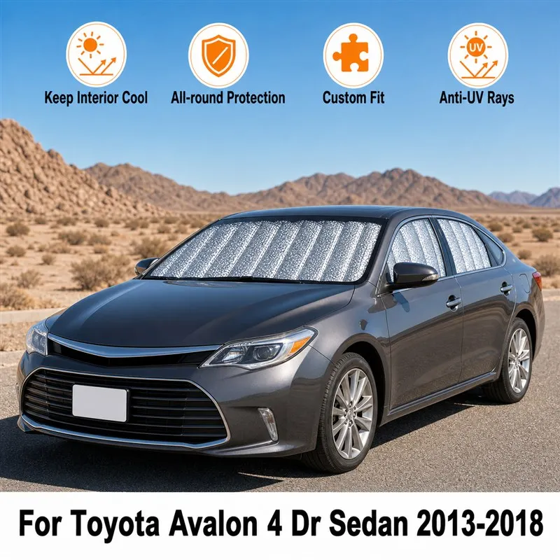 

For Toyota Avalon 4 Dr Sedan 2013-2018 Full Set Car Window Sunshades UV Block Privacy Heat Insulated Foldable Car Curtain