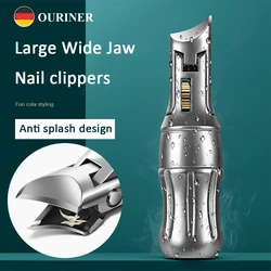 Cola Shaped Nail Clippers Professional Fingernail Clipper Cutters Oblique Blade Trim Thick And Hard Nails Wide Jaw For Adult