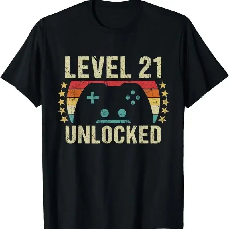 Gaming Vintage 21st Birthday 21 Year Old Boy Girl Gamer T Shirt