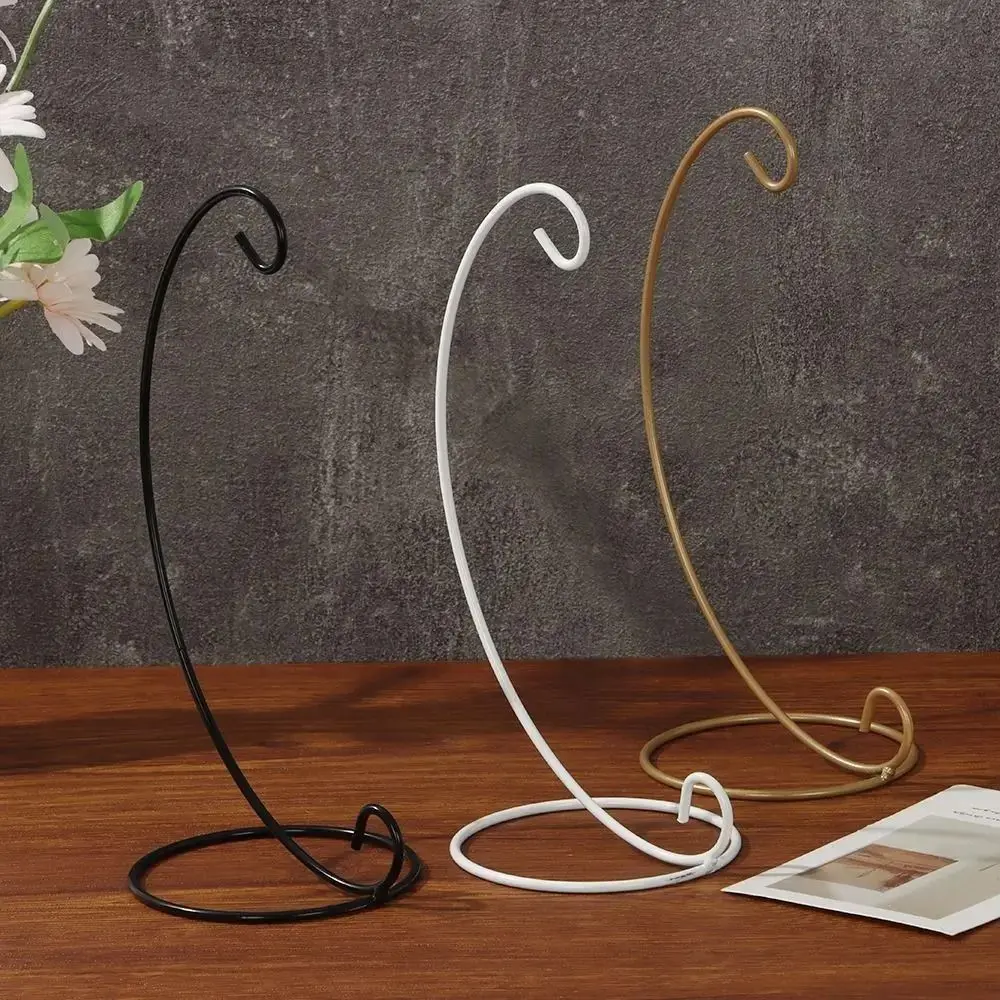 Candlestick Iron Art Glass Ball Hanging Stand Retro Portable Flower Stand 23-33cm Ecological Bottle Stand Lantern