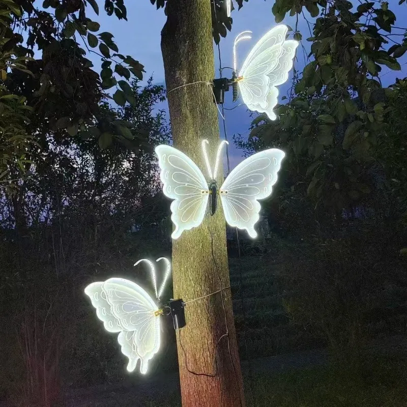 

Outdoor Dynamic Butterfly Light Luminous LED Insect Styling Light Garden Landscape Lighting Decorative Bug Light for Patio