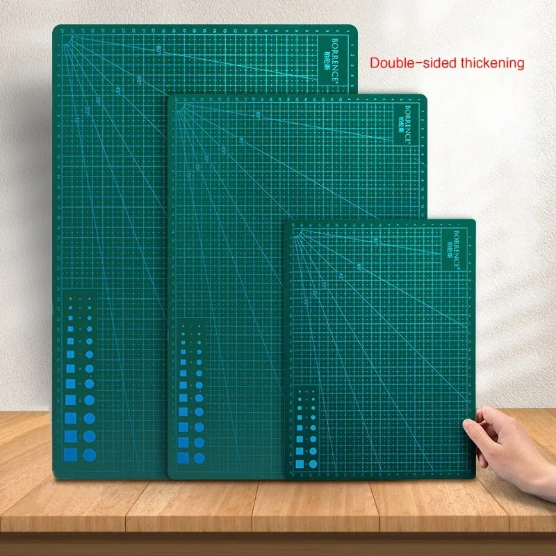 Borrence 1pc Large Cutting Mat Self Healing Double Side A4 A5 Cutting Pad for Crafting Silhouette Grid Green Sewing Cutting Mat