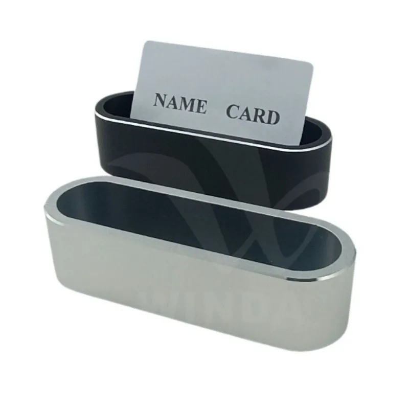 1Pc Aluminum Alloy Business Card Holder High Quality Name Card Stand Holder Sopport for Office Hotel ID Credit Business Cards