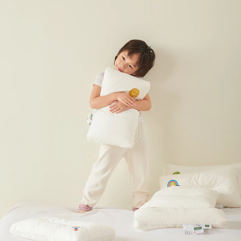 

Новинка 2025 года, хлопковая детская и студенческая подушка с мультяшным рисунком, белая, маленький размер 30x50 см, 40x60 см, цельная