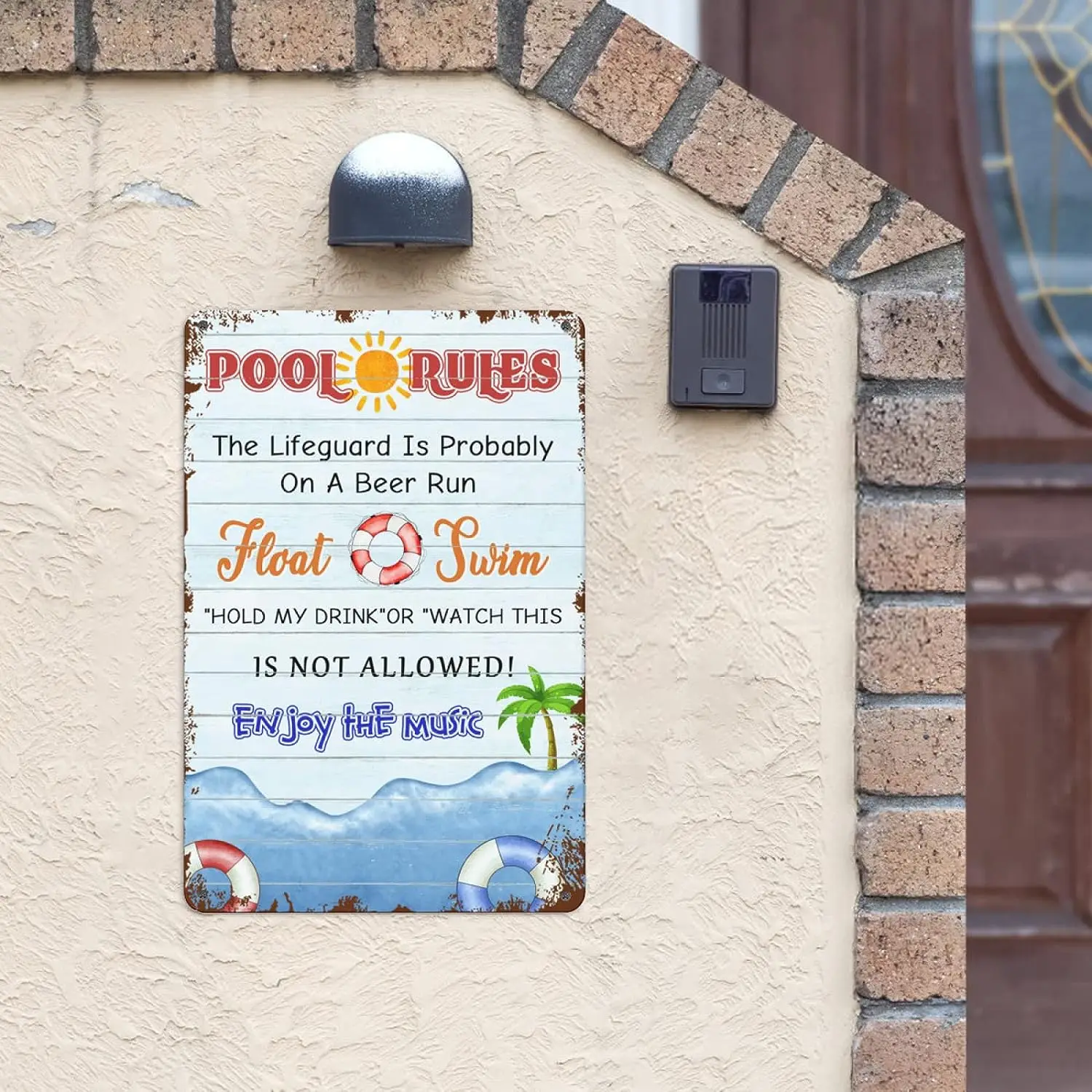 Pool Decor Sign, Pool Signs For Outside Funny 12