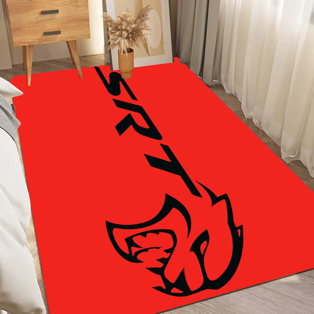 SRT Hellcat Demon Dodge Challenger Car Racing Bath Mat Kids Room Bedroom Decoration Balcony Anti-Slip Doormat Living Room