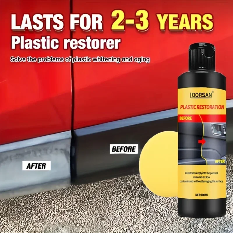 

Универсальный крем для ремонта пластика и резины, средство для ремонта черных пластиковых деталей для всех транспортных средств — блеск для шин и пластика,