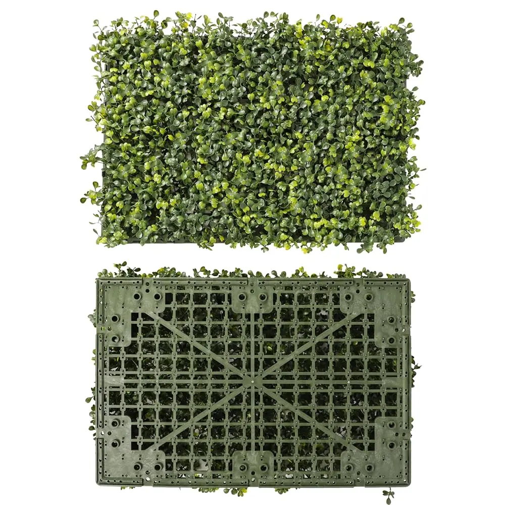 

1 Pa 18""X12"" Artificial Boxwood Grass Wall Panel Topiary Hedge Plant Wall Milan Grass Privacy Screen Fence Backdrop Wall