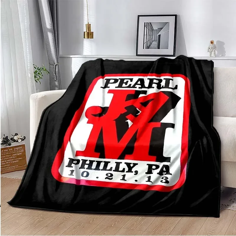 Pearl Jam Logo Flannel Blankets Bed Cartoon Throw Soft Cartoon Printed Bedspread Sofa Picnic Blanket