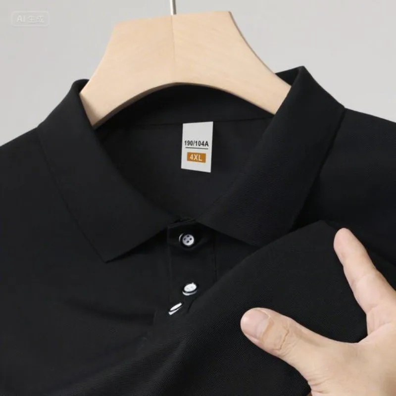 الرجال والنساء قمصان بولو بأكمام طويلة الربيع والخريف جديد تنفس فضفاض مكتب ركاب الأعمال التلبيب القمم