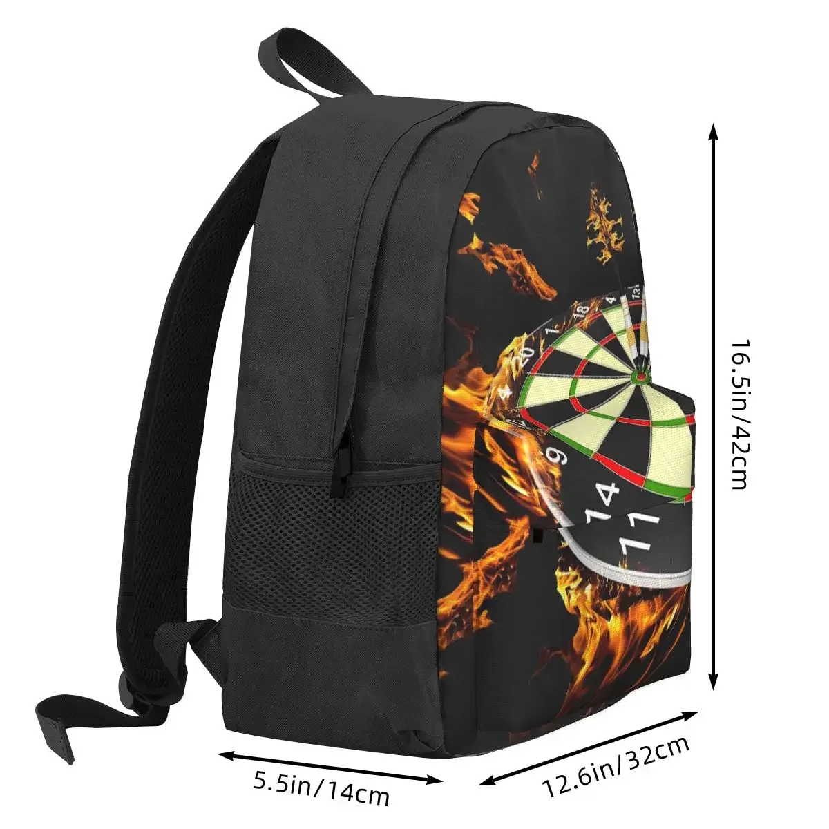 Flaming Dart Board Backpacks Boys Girls Bookbag Students School Bags Cartoon Kids Rucksack Laptop Rucksack Shoulder Bag