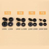 Boutons à pression en plastique noir/blanc T5 5