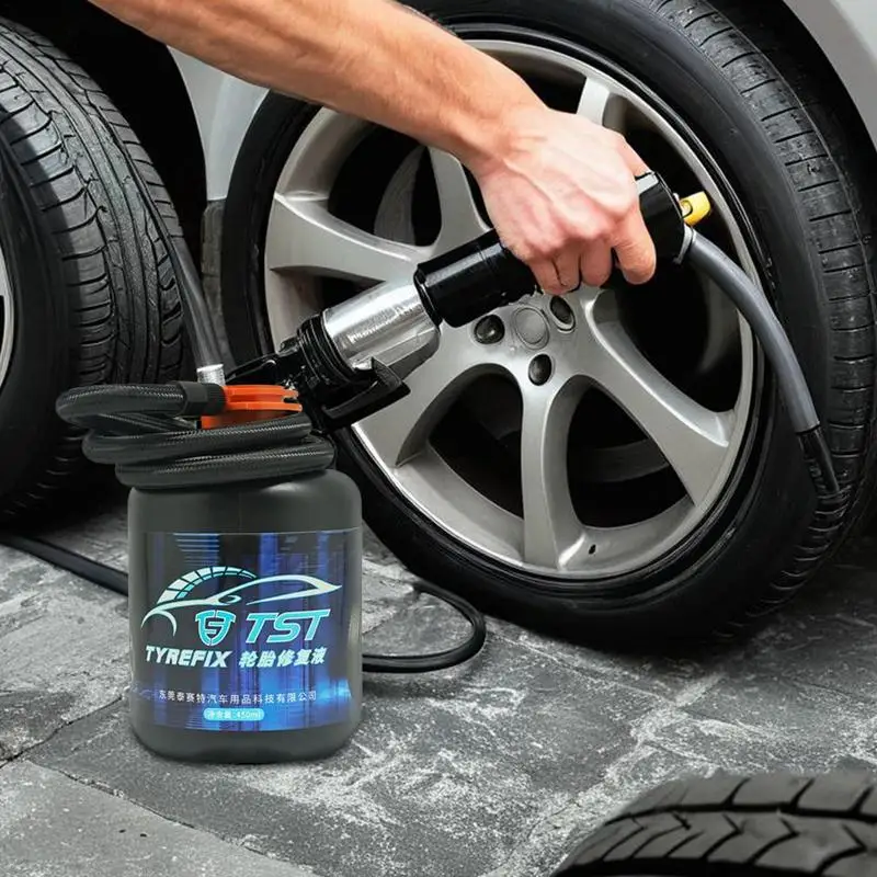 Puncture Repair Sealant 450ml Automatical Tire Repair Tools Professional Quick Repair Tire Inflator For Cars Motorcycles SUVs