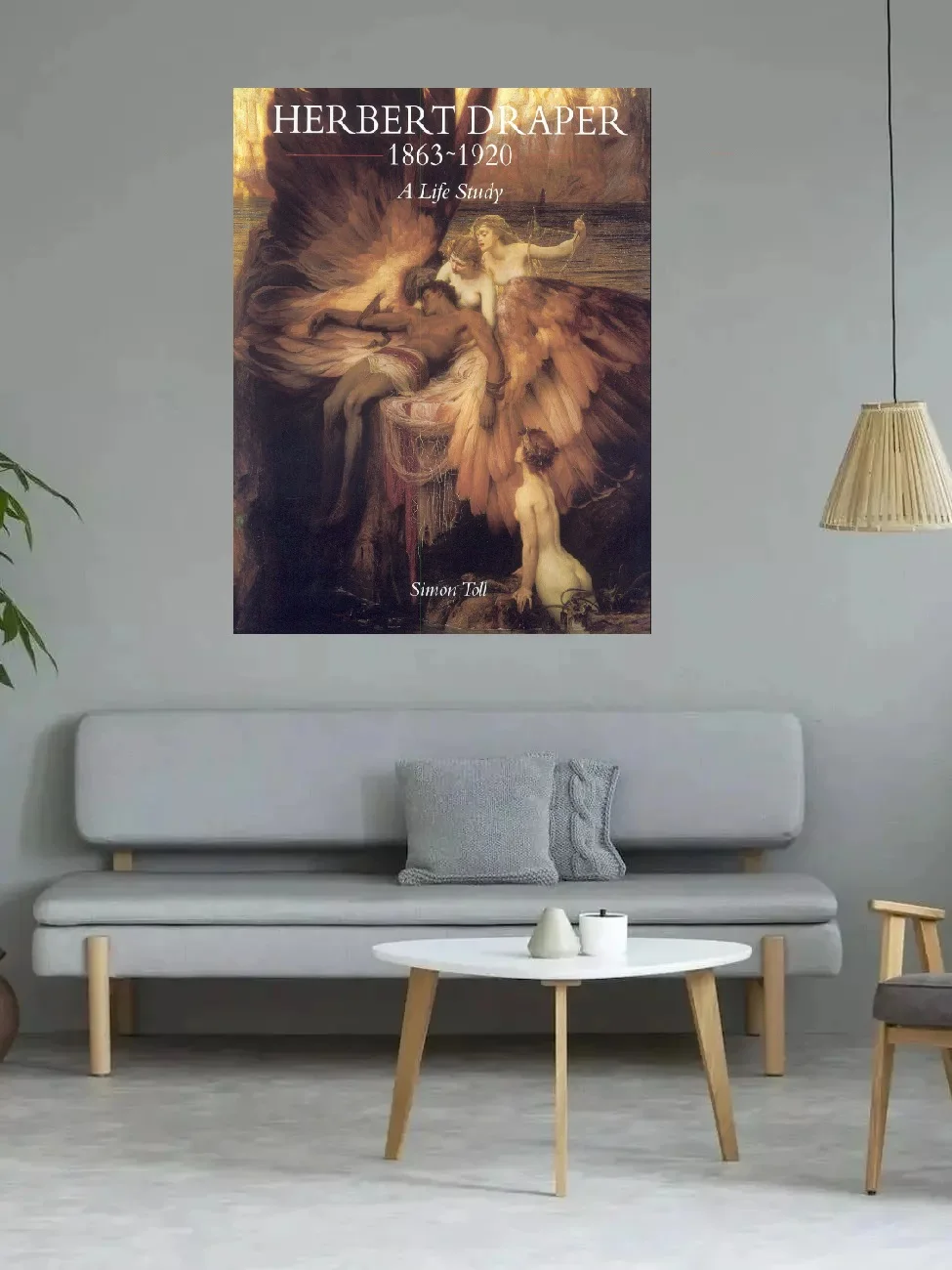 HERBERT DRAPER، The Lament for ICARUS، ملصق حريري مطبوع عليه صورة فنية، ديكور جدران المنزل #2