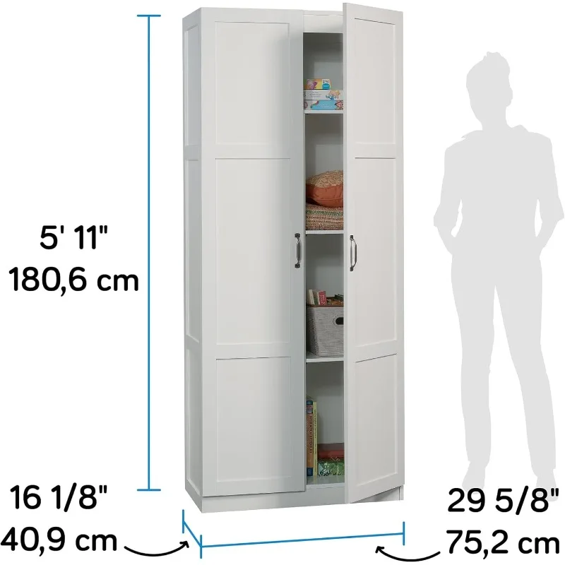 Sauder Select Storage Cabinet/ Pantry cabinets, White finish 16.1