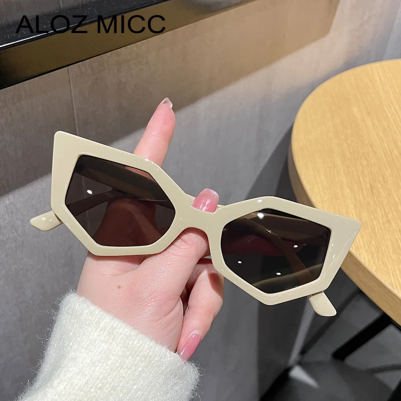 

Luxury Brand Designer Fashion Cat Eye Irregular Sunglasses Women Vintage Clear Candy Color Eyewear Men Punk Sun Glasses UV400