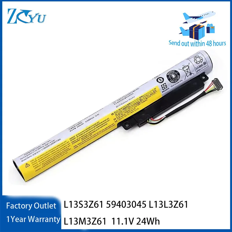L13S3Z61 Laptop Battery for Lenovo IdeaPad Flex 10 59403045 L13L3Z61 L13M3Z61 etc 11.1V 24Wh
